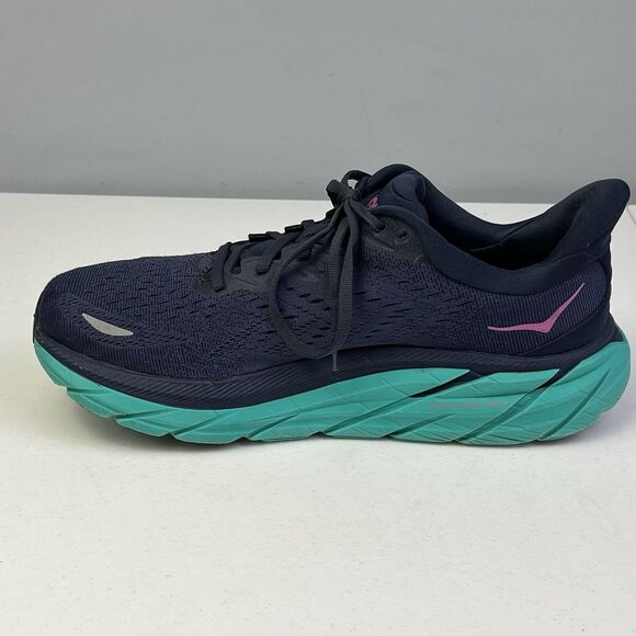 Hoka One One Clifton 8 Running Shoes  Women's 10.5 D Wide Blue Walking Sneakers - Picture 5 of 12